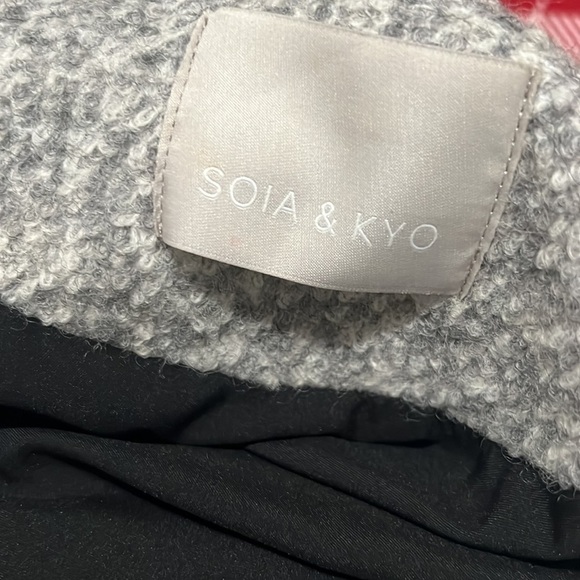SOIA & KYO gray coat with hood size XS - Picture 6 of 9